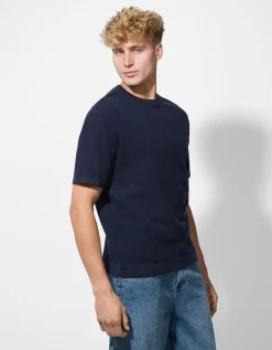 Jean Pascale T-shirt - Breigoed - donkerblauw New