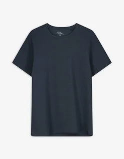 Jean Pascale T-shirt - Effen - donkerblauw Best