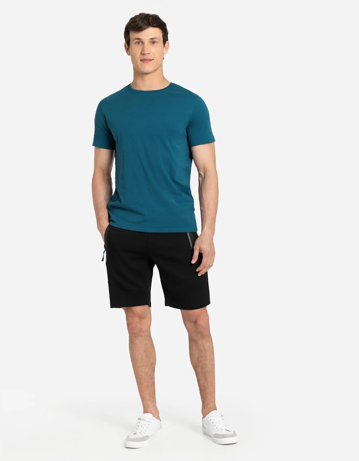 Jean Pascale T-shirt - Effen - turkoois Clearance