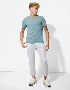 Jean Pascale T-shirt - Effen - turkoois Fashion