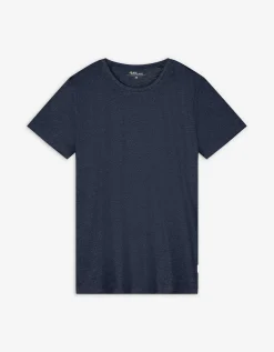 Jean Pascale T-shirt - Gem&ecirc;leerd - donkerblauw Hot