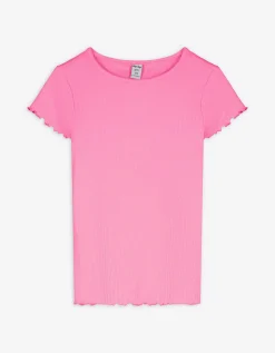 Dopodopo girls T-shirt - Geribde structuur - pink Discount