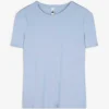 Ever Me T-shirt - Geribde structuur - lichtblauw Outlet