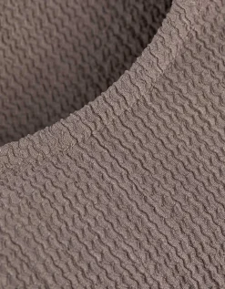 Page One T-shirt - Geribde structuur - beige Fashion