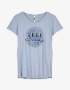 Ever Me T-shirt - Glitterprint - lichtblauw Sale