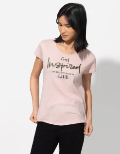 Ever Me T-shirt - Glitterprint - roze Clearance