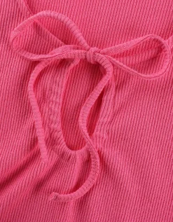 Page One T-shirt - Hals met cut-out - pink Fashion