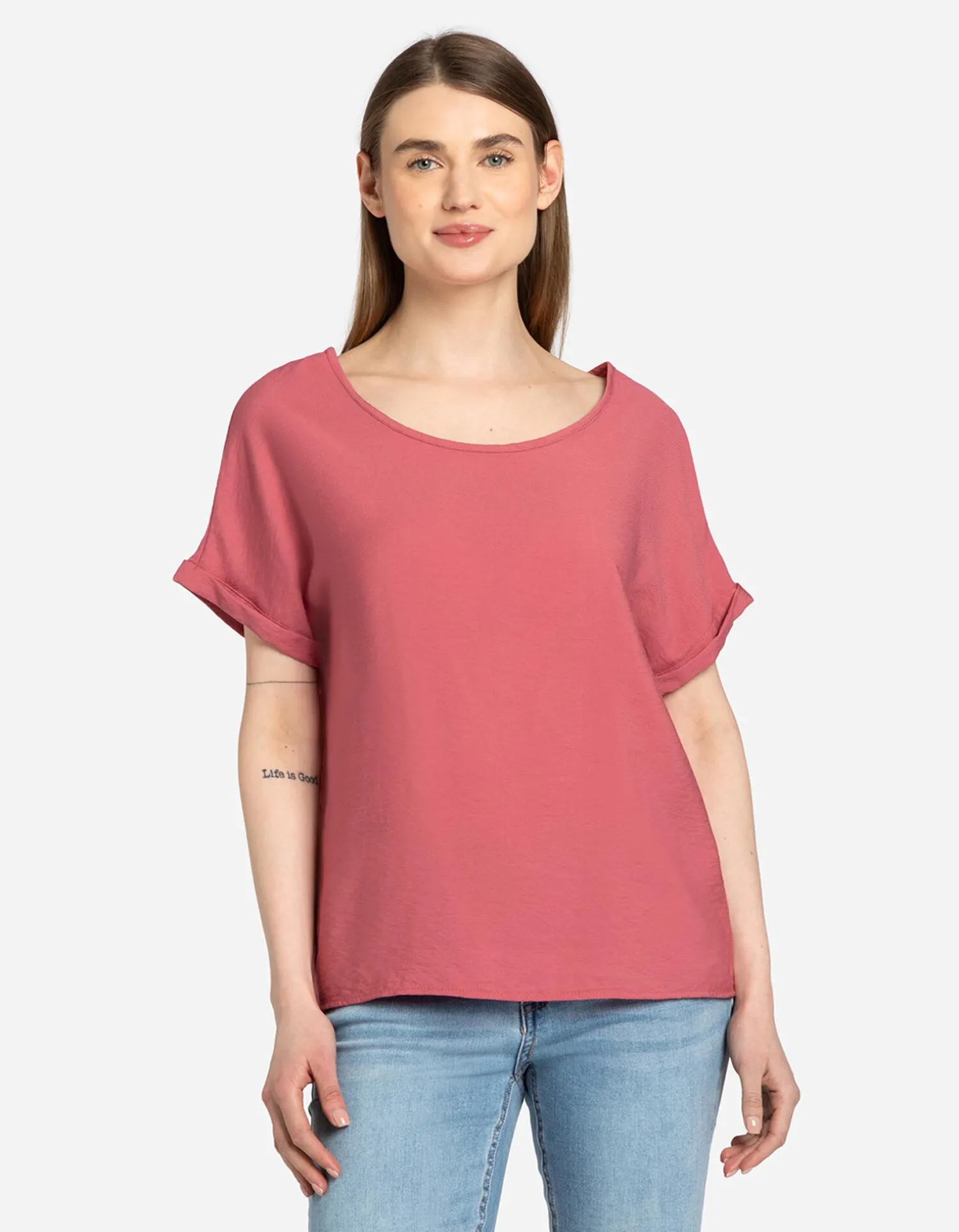 Ever Me T-shirt - LENZING™ ECOVERO™ - roze Sale