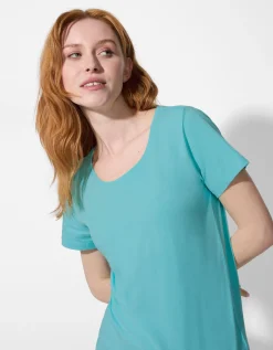 Ever Me T-shirt - Met stretch - turkoois Sale