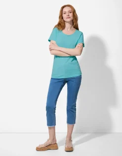 Ever Me T-shirt - Met stretch - turkoois Sale
