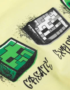 Chapter Young T-shirt - Minecraft - lichtgeel Outlet