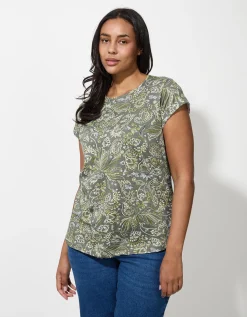 Maxi Blue T-shirt - Motief all-over - groen Sale