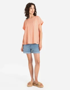 Takko T-shirt - Mouwen met vaste omslag - oranje Best
