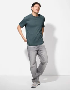 Jean Pascale T-shirt - Oversized fit - turkoois Fashion