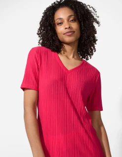 Takko T-shirt - Plooien - pink Best