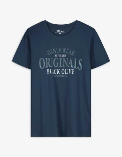 Jean Pascale T-shirt - Print - donkerblauw Hot