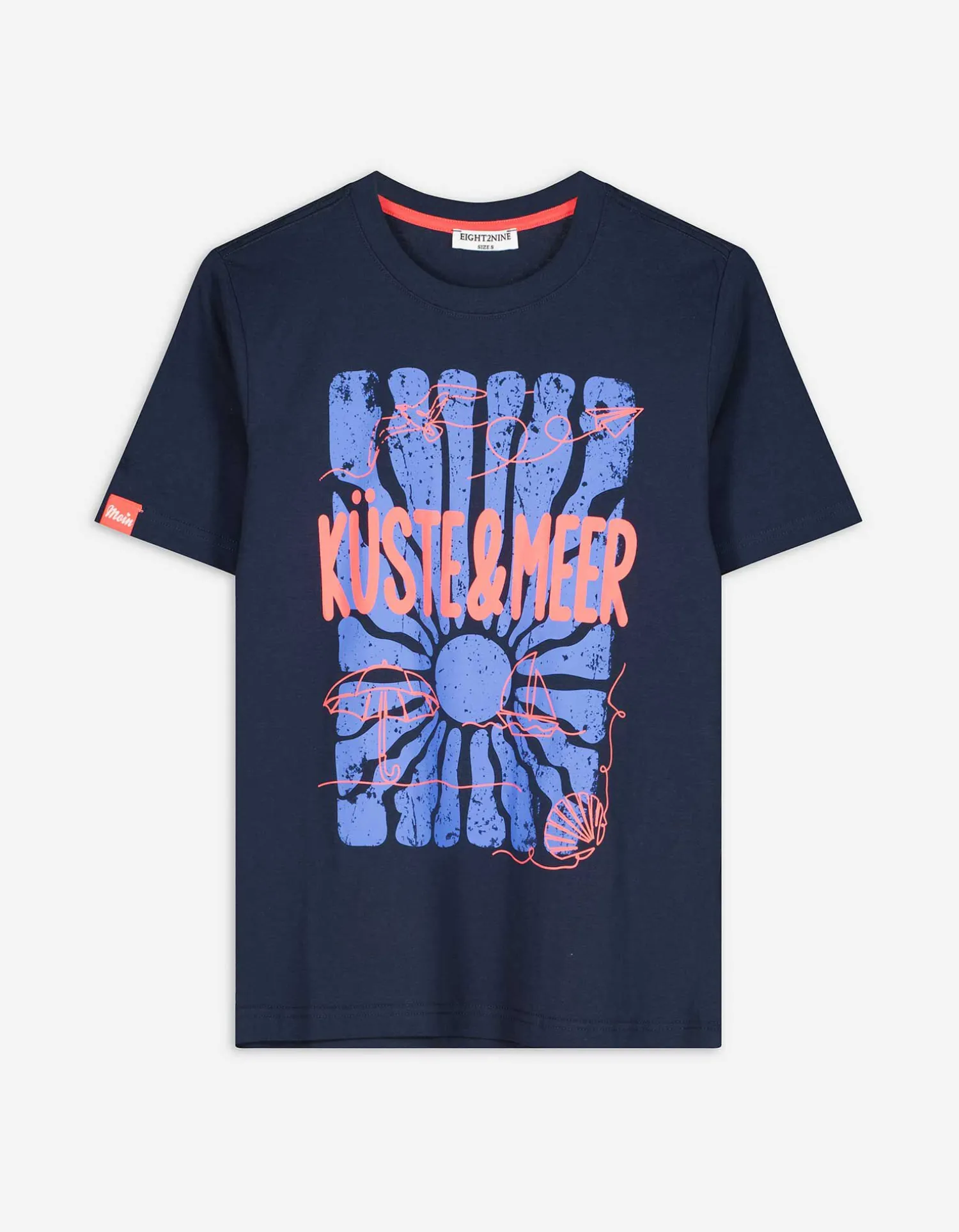 Takko T-shirt - Print - donkerblauw Discount