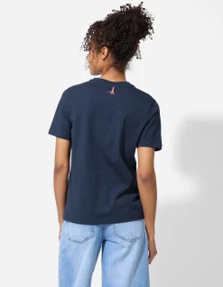 Takko T-shirt - Print - donkerblauw Discount