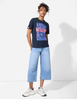 Takko T-shirt - Print - donkerblauw Discount