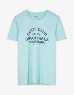 Jean Pascale T-shirt - Print - turkoois Sale