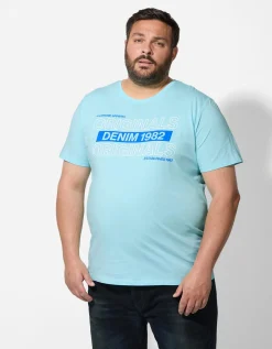 Jean Pascale T-shirt - Print - turkoois Fashion