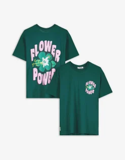 Takko T-shirt - Print op rug - groen Outlet