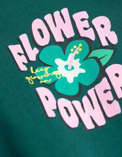 Takko T-shirt - Print op rug - groen Outlet