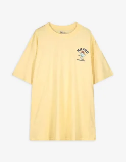 Jean Pascale T-shirt - Print op rug - lichtgeel Hot