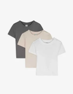 Dopodopo mini T-shirt - set van 3 wit Hot