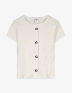Dopodopo girls T-shirt - Sierknopen - beige Hot