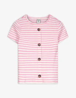 Dopodopo girls T-shirt - Strepen - pink Outlet
