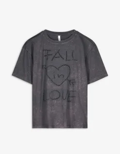 Page One T-shirt - Used look - donkergrijs Outlet