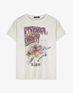 Takko T-shirt - Vooropdruk - beige Fashion