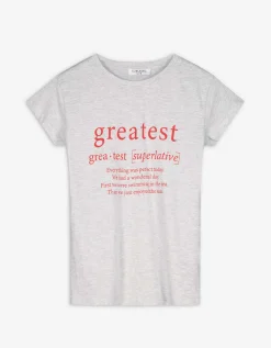 Takko T-shirt - Vooropdruk - lichtgrijs Discount