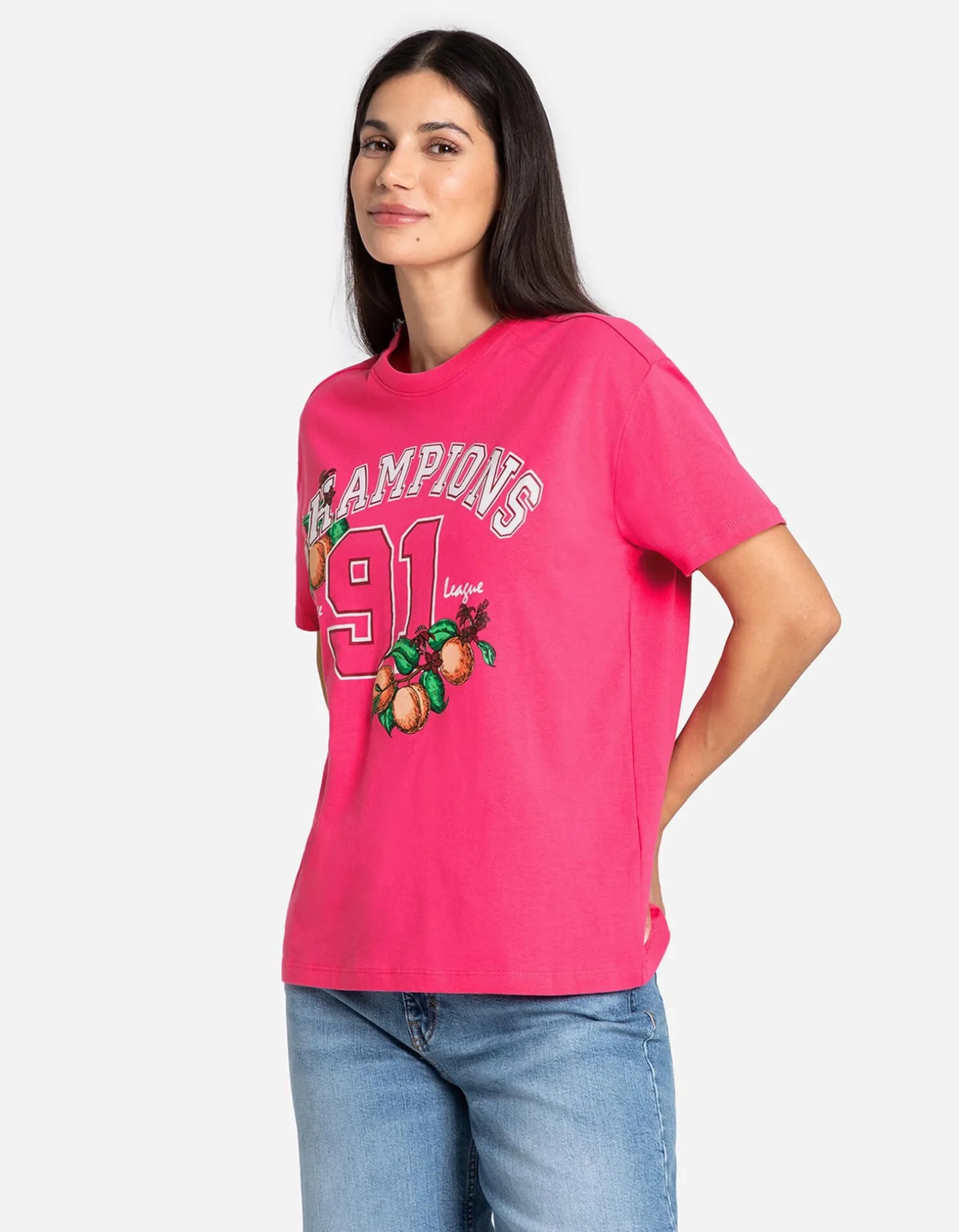 Takko T-shirt - Vooropdruk - pink Discount