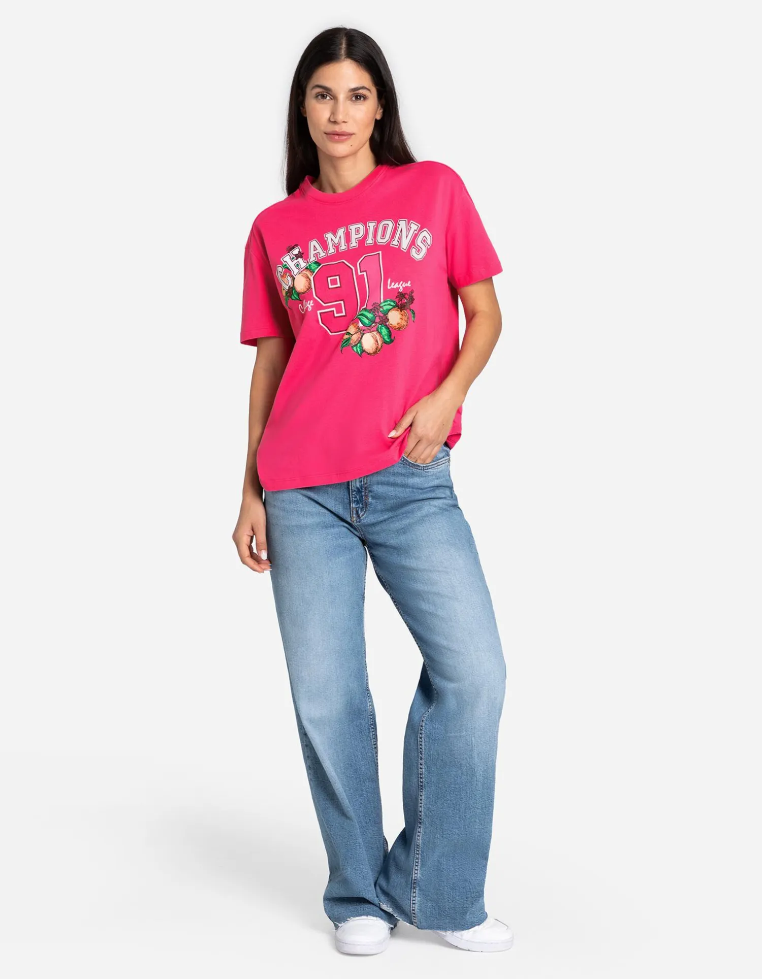 Takko T-shirt - Vooropdruk - pink Discount