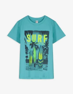 Dopodopo boys T-shirt - Vooropdruk - turkoois Online