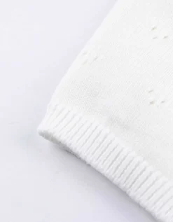 Dopodopo mini Vest - Fijn breisel - wit Clearance