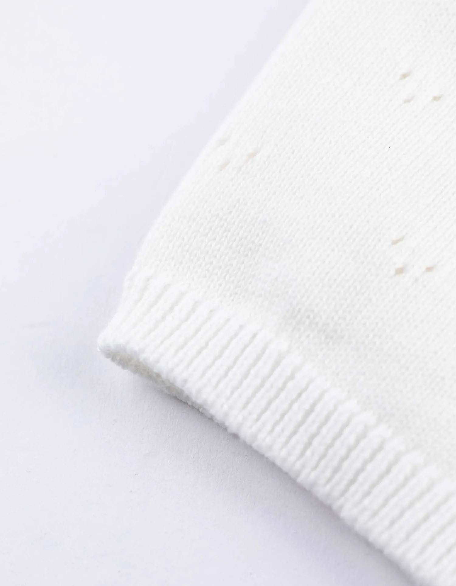 Dopodopo mini Vest - Fijn breisel - wit Clearance